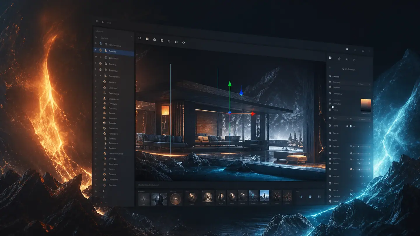 A spatial editor shaping an immersive architectural world.
